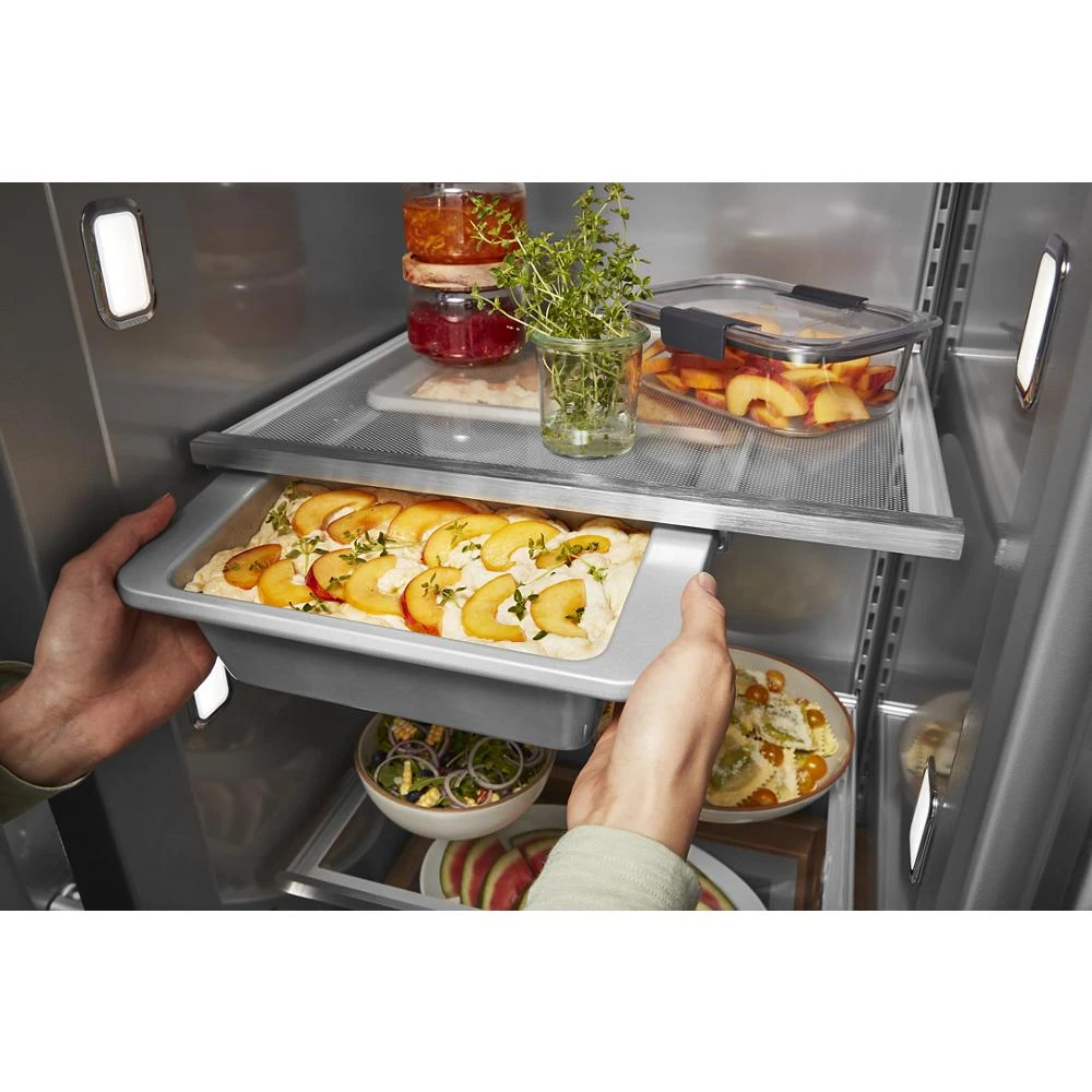 20.8 Cu. Ft. 36" Built-In Side-by-Side Refrigerator with Ice and Water Dispenser KBSD706MPS, product image 3 of 56