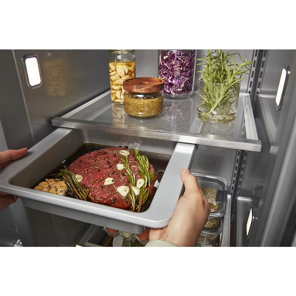 20.8 Cu. Ft. 36" Built-In Side-by-Side Refrigerator with Ice and Water Dispenser KBSD706MPS, product image 4 of 56