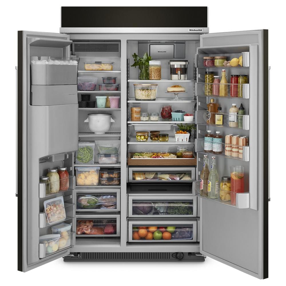 29.4 Cu. Ft. 48" Built-In Side-by-Side Refrigerator with Ice and Water Dispenser KBSD708MBS