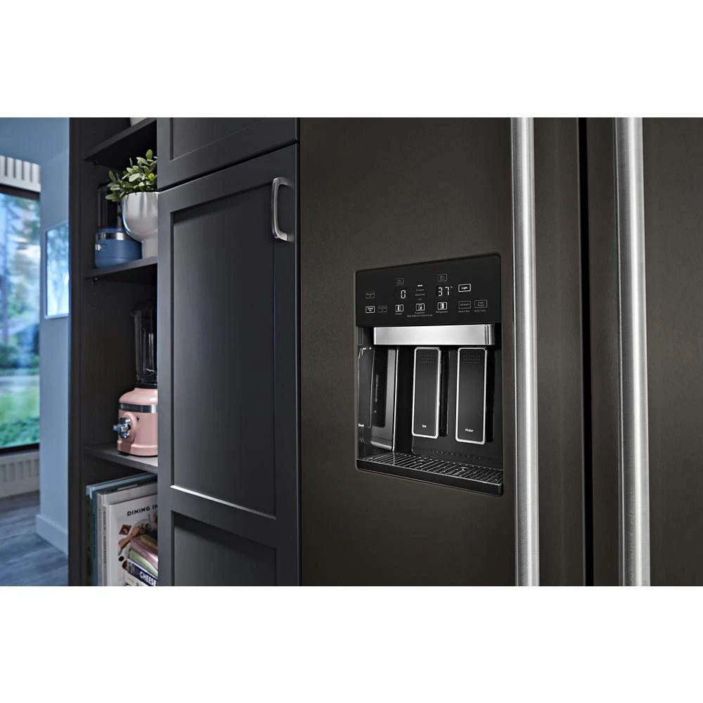 29.4 Cu. Ft. 48" Built-In Side-by-Side Refrigerator with Ice and Water Dispenser KBSD708MBS
