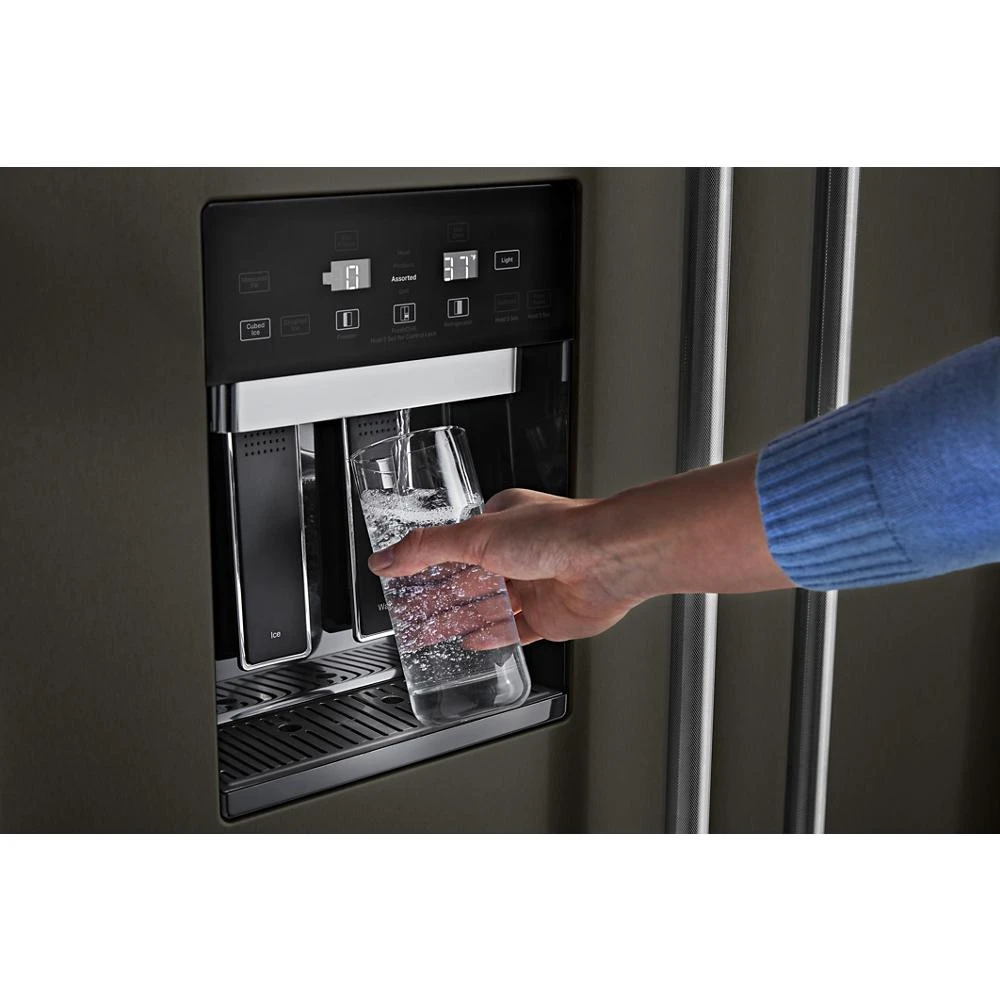 29.4 Cu. Ft. 48" Built-In Side-by-Side Refrigerator with Ice and Water Dispenser KBSD708MBS