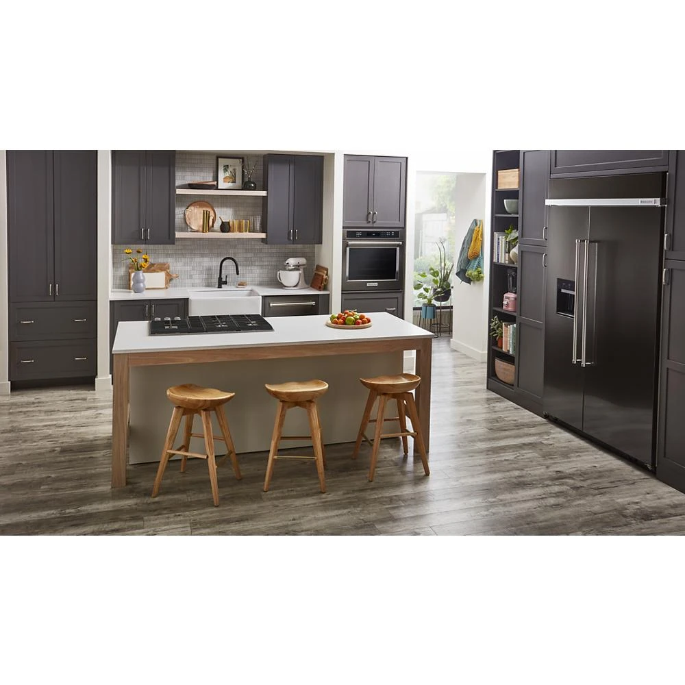29.4 Cu. Ft. 48" Built-In Side-by-Side Refrigerator with Ice and Water Dispenser KBSD708MBS