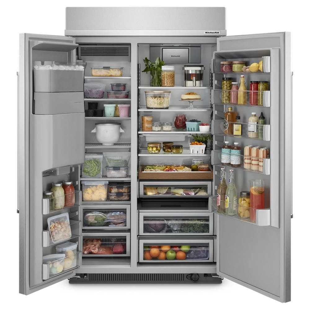 29.4 Cu. Ft. 48" Built-In Side-by-Side Refrigerator with Ice and Water Dispenser KBSD708MSS, product image 46 of 54
