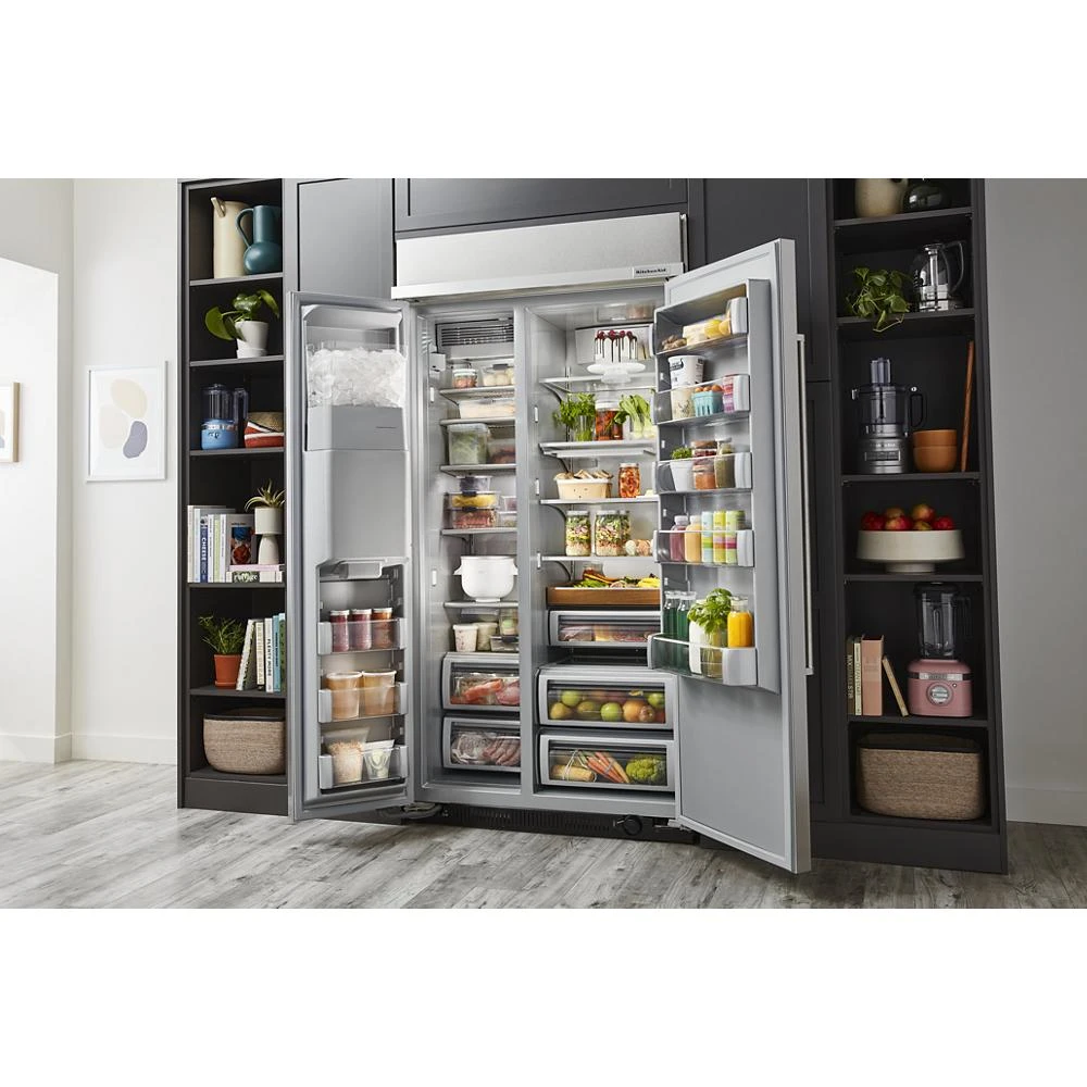 29.4 Cu. Ft. 48" Built-In Side-by-Side Refrigerator with Ice and Water Dispenser KBSD708MSS, product image 48 of 54