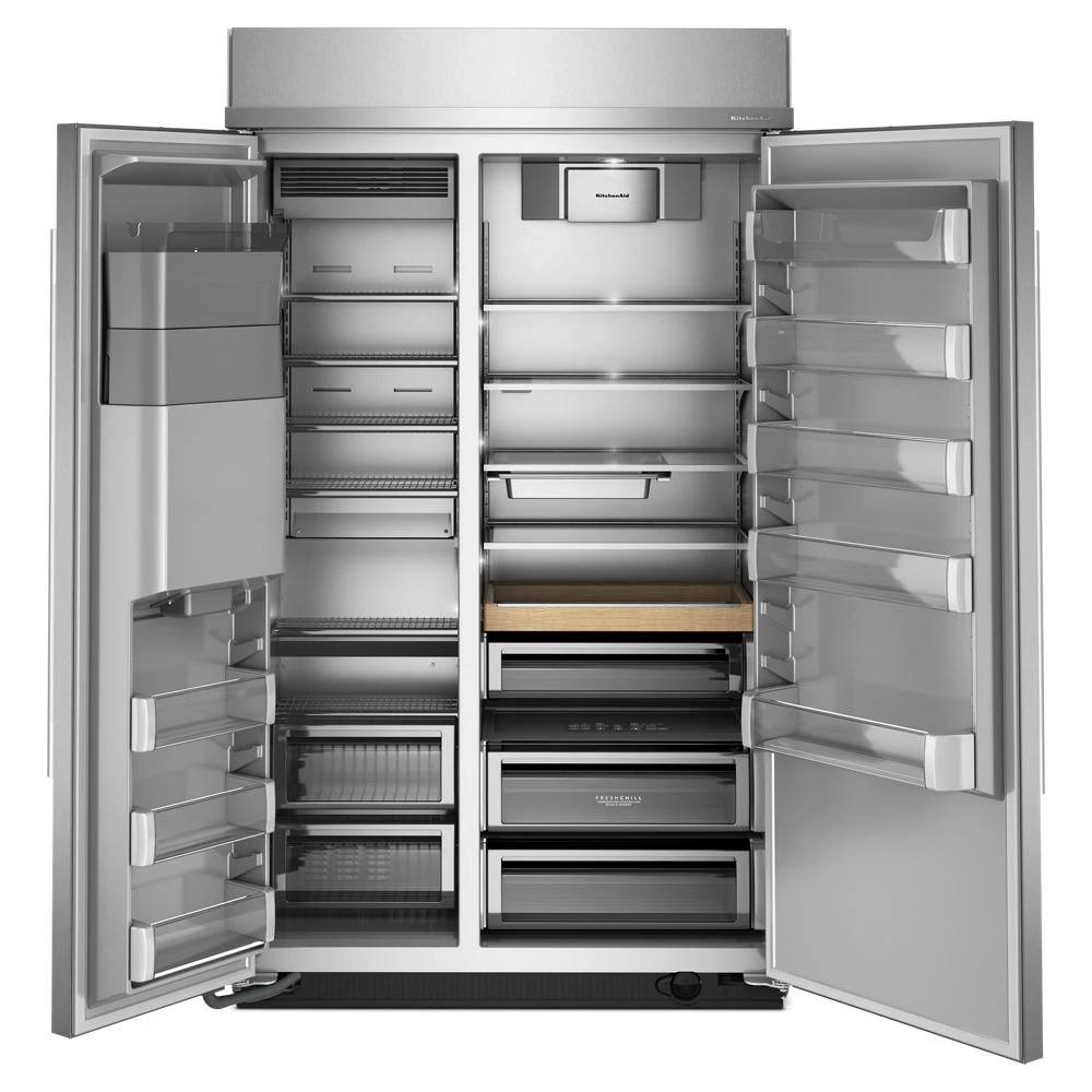 29.4 Cu. Ft. 48" Built-In Side-by-Side Refrigerator features Exterior Water and Ice Dispenser with Measured Fill view 7