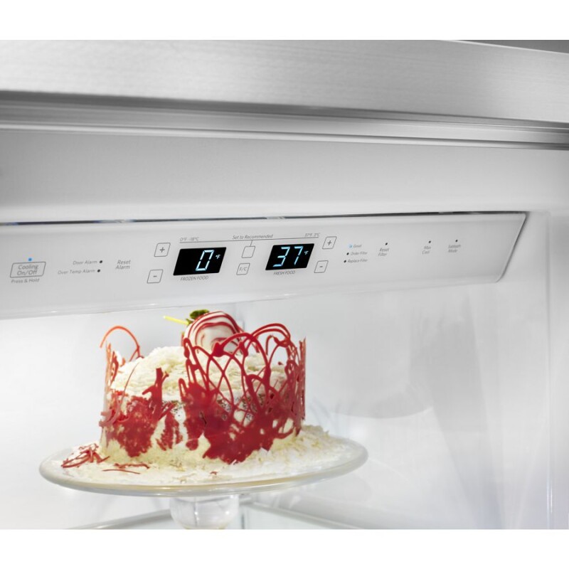 KitchenAid 25.5 cu. ft 42-Inch Width Built-In Side by Side Refrigerator with PrintShield Finish Black Stainless KBSN602EBS Picture 1