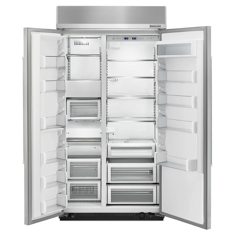 25.5 cu. ft 42-Inch Width Built-In Side by Side Refrigerator with PrintShield Finish KBSN602ESS, product image 3 of 7