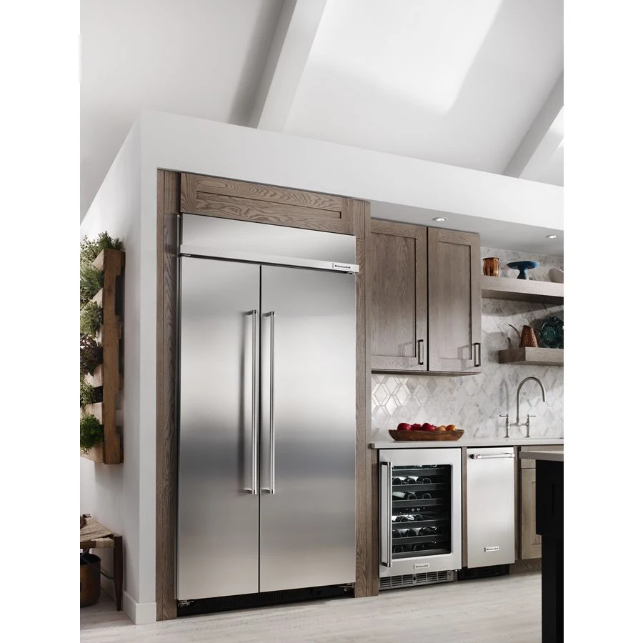 25.5 cu. ft 42-Inch Width Built-In Side by Side Refrigerator with PrintShield Finish KBSN602ESS, product image 4 of 7