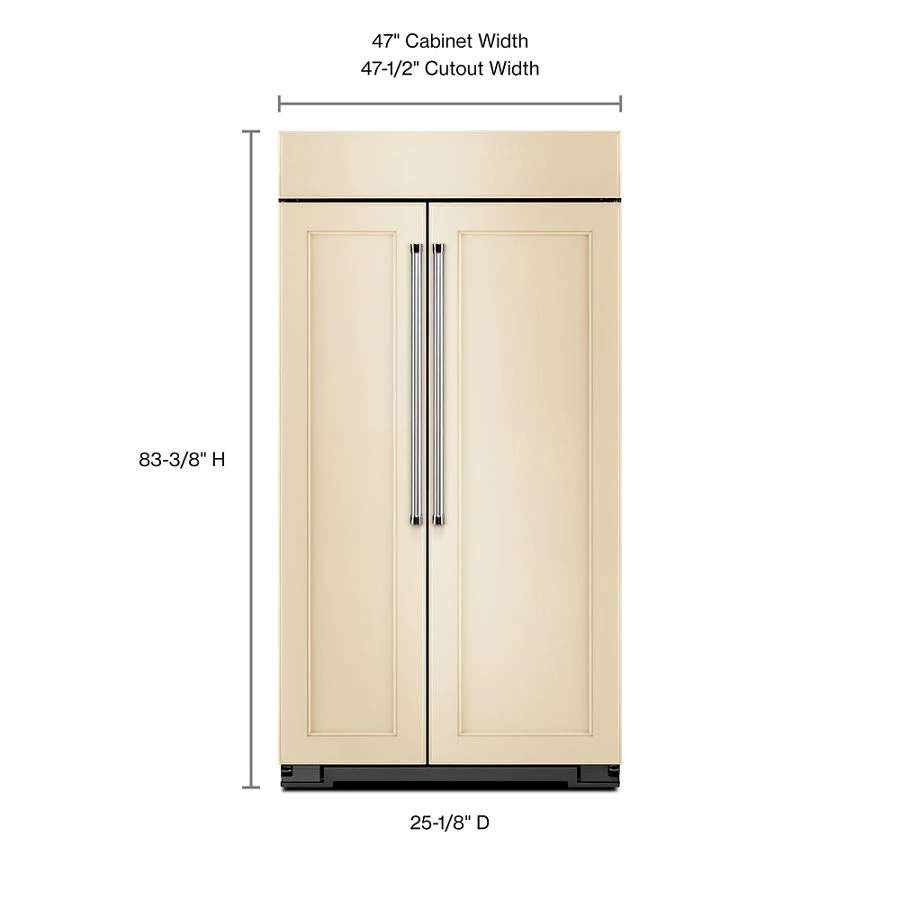 30.0 cu. ft 48-Inch Width Built-In Side by Side Refrigerator KBSN608EPA, product image 2 of 3