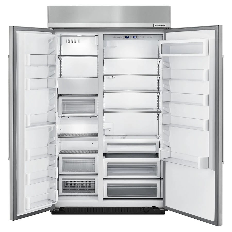 30.0 cu. ft 48-Inch Width Built-In Side by Side Refrigerator with PrintShield Finish KBSN608ESS, product image 3 of 7