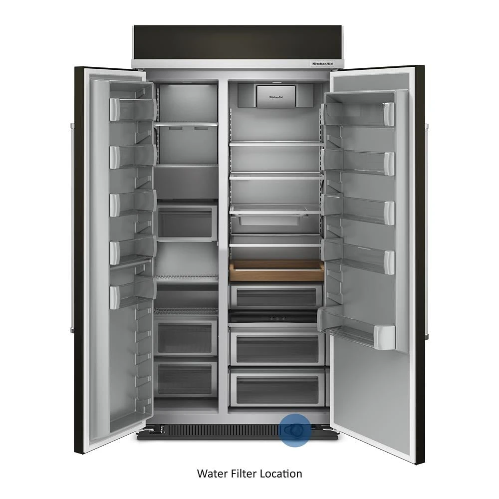 25.5 Cu Ft. 42" Built-In Side-by-Side Refrigerator with PrintShield Finish view 26