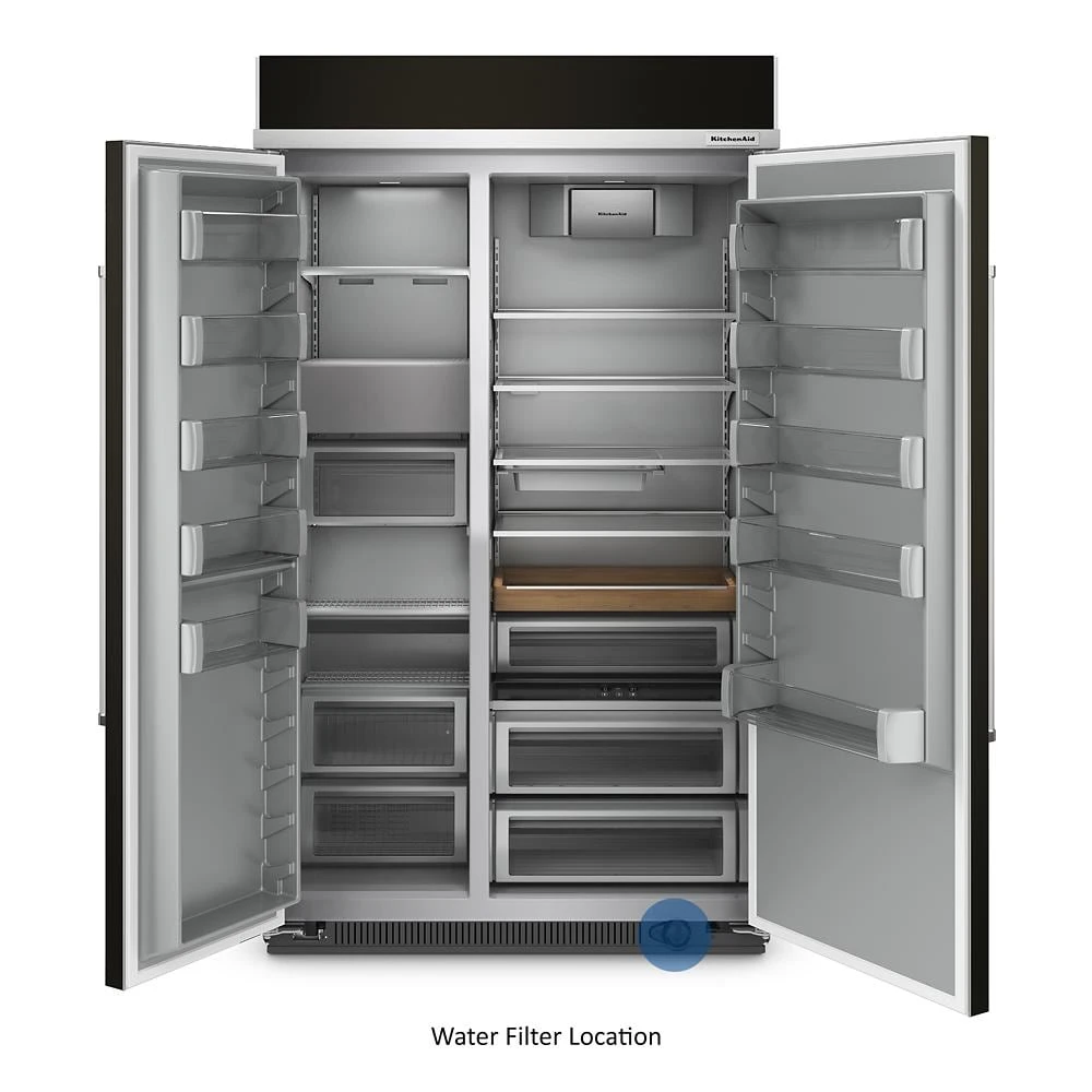 30 Cu. Ft. 48" Built-In Side-by-Side Refrigerator with PrintShield Finish view 2