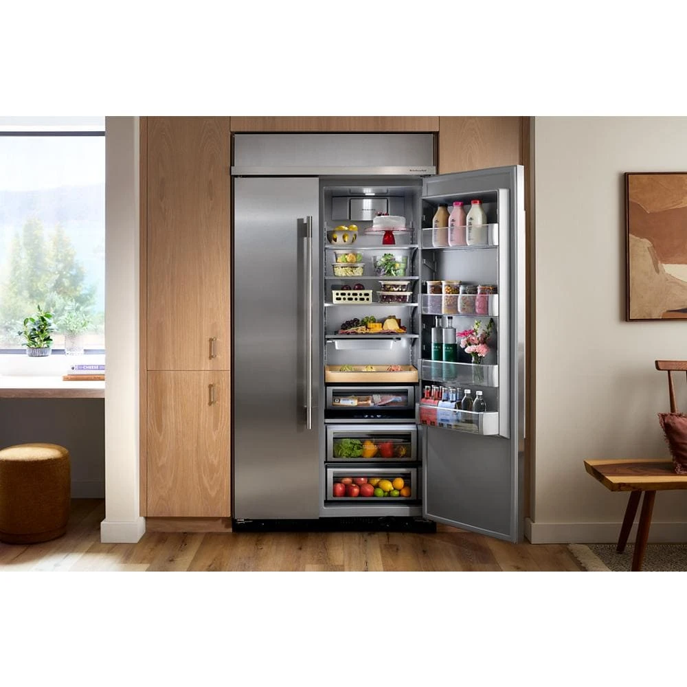 25.5 Cu. Ft. 42" Built-In Side-by-Side Refrigerator with Platinum Interior view 6