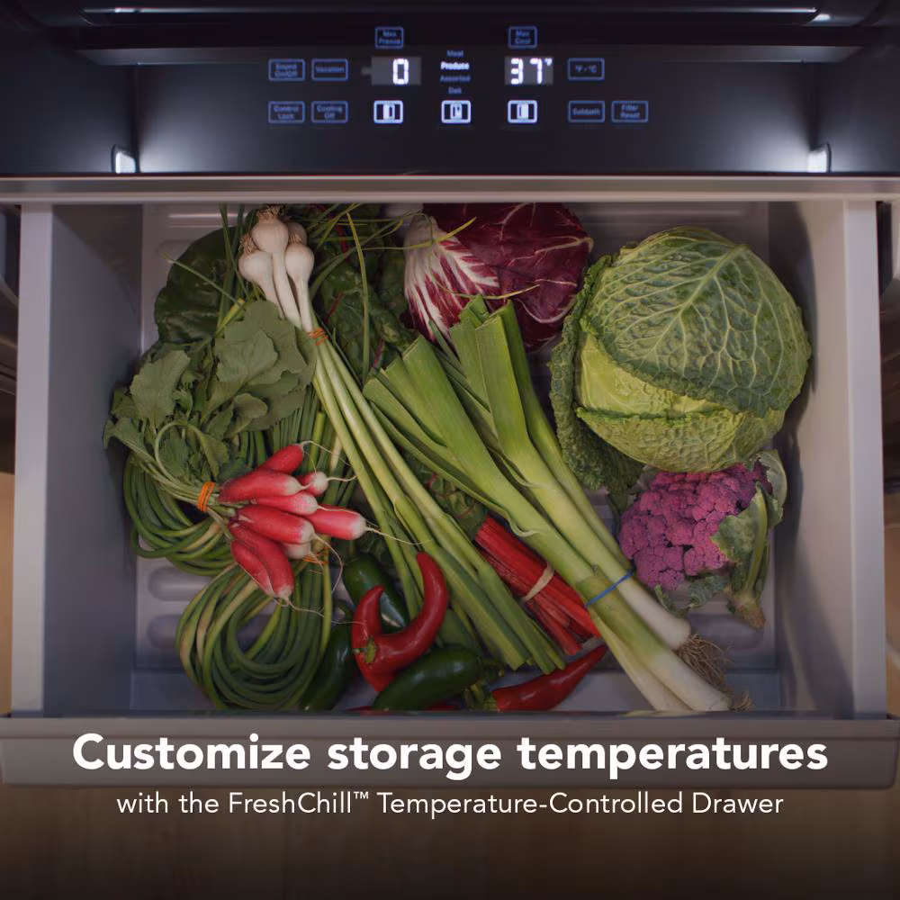 30 Cu. Ft. 48" Built-In Panel-Ready Side-by-Side Refrigerator with Platinum Interior KBSN748TPA