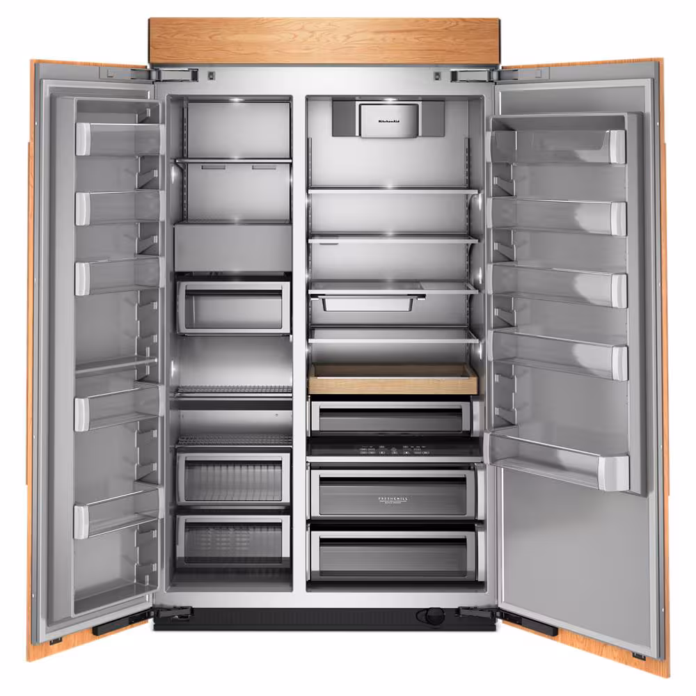 30 Cu. Ft. 48" Built-In Panel-Ready Side-by-Side Refrigerator with Platinum Interior KBSN748TPA