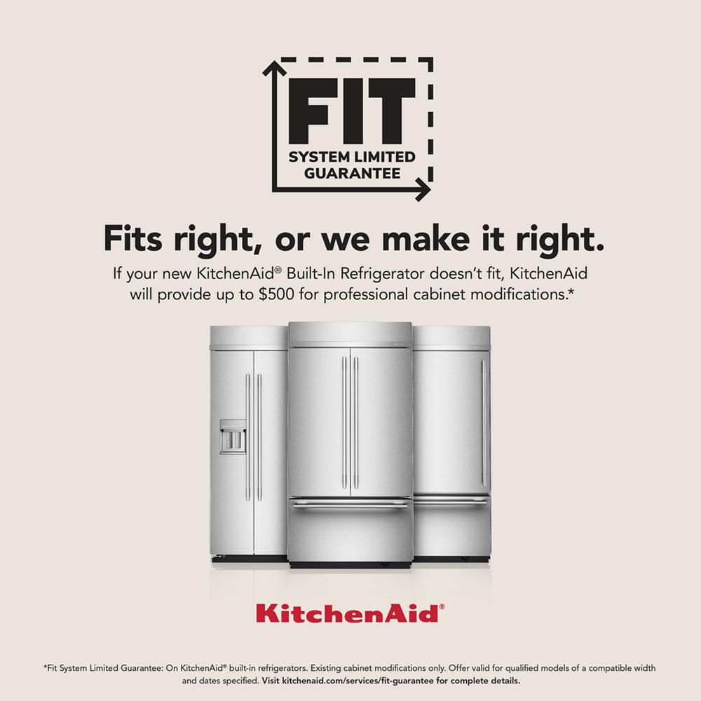 30 Cu. Ft. 48" Built-In Panel-Ready Side-by-Side Refrigerator with Platinum Interior KBSN748TPA