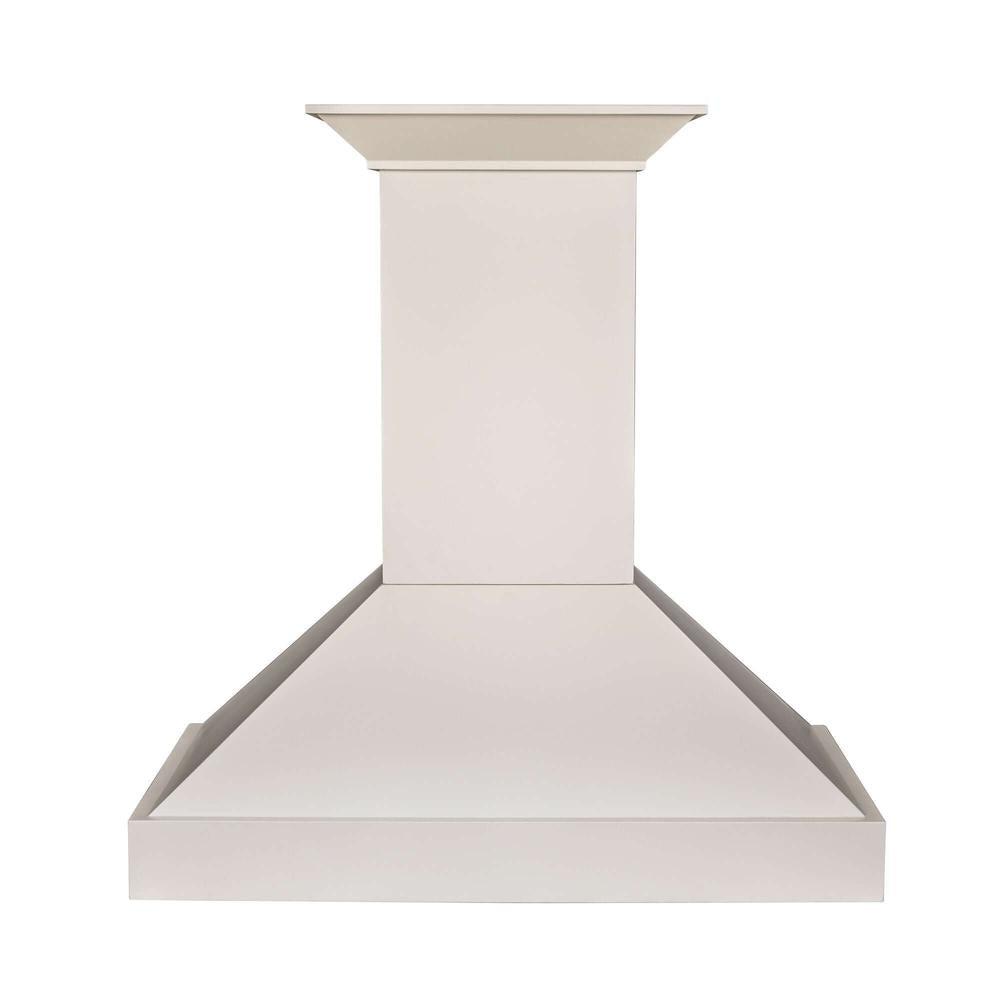 30 In. Ducted Wooden Wall Mount Range Hood In Cottage White KBTT30