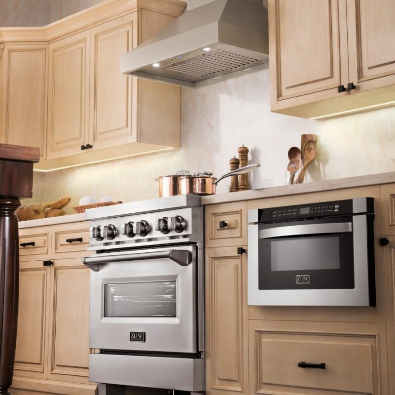 Convertible Vent Wooden Wall Mount Range Hood (KBUU) - 30 Inch KBUU30