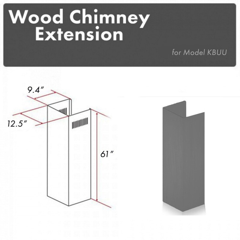 61" Wooden Chimney Extension for Ceilings up to 12.5 ft. KBUUE