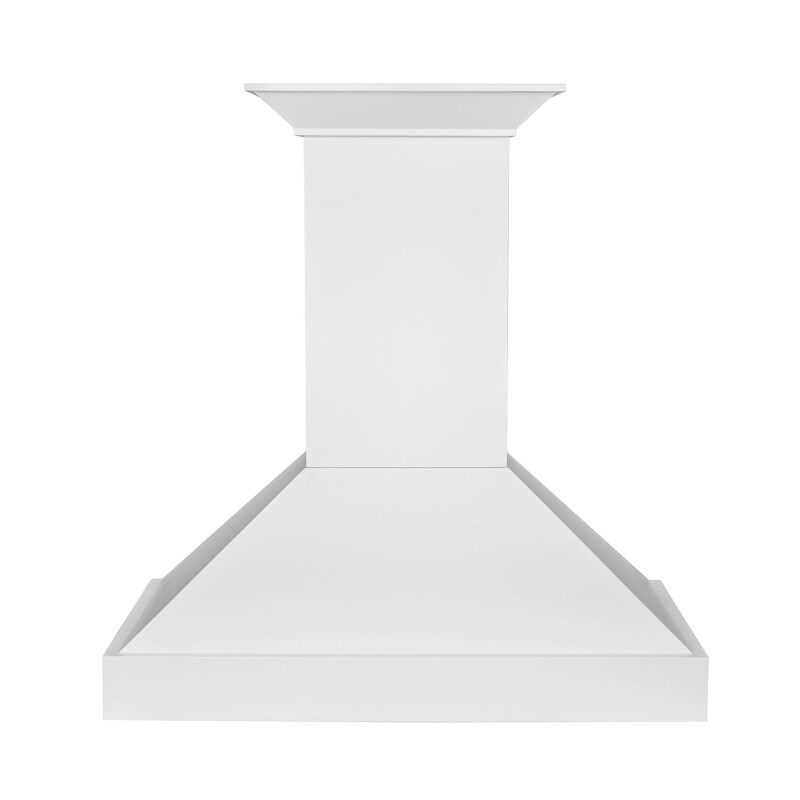 36 In. Wooden Wall Mount Range Hood In Smooth Bright White Finish KBWW36