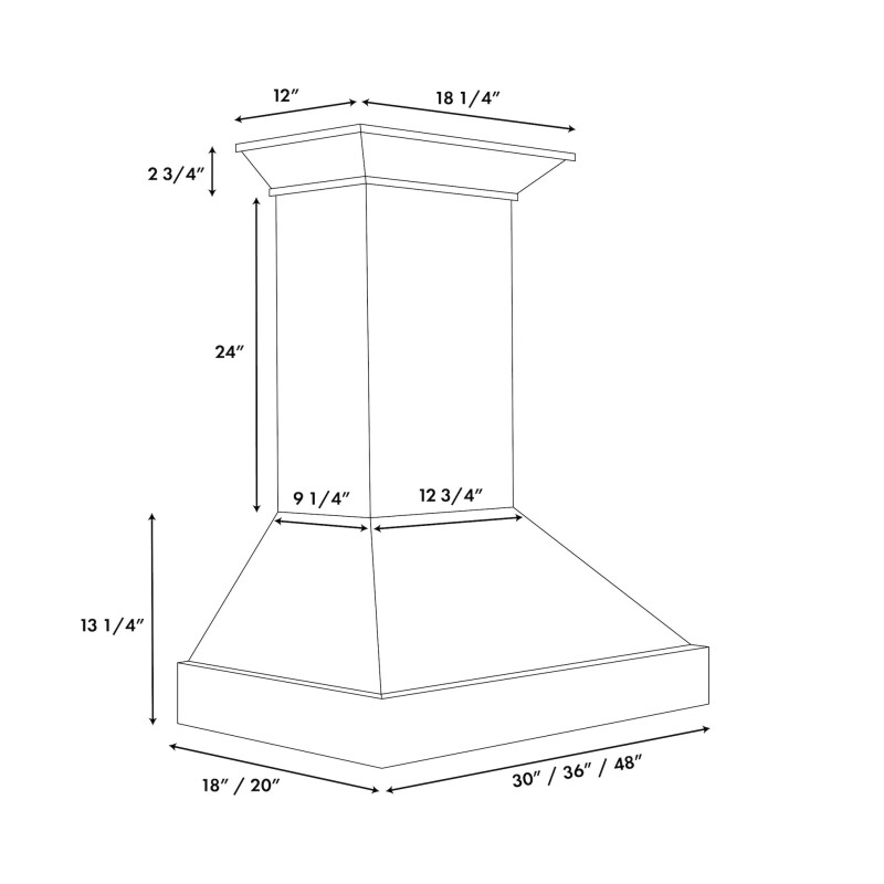 36 In. Wooden Wall Mount Range Hood In Smooth Bright White Finish KBWW36