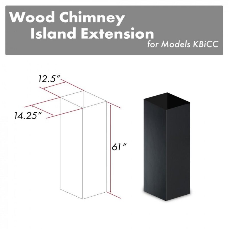 61" Wooden Chimney Extension for Ceilings up to 12.5 ft. KBICCE