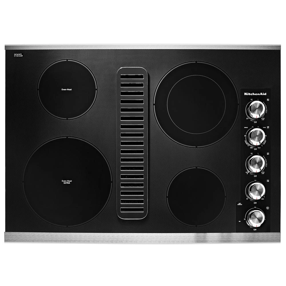 30" Electric Downdraft Cooktop with 4 Elements view 2