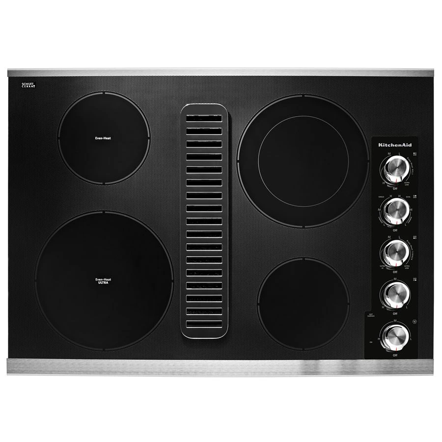 30" Electric Downdraft Cooktop With 4 Elements KCED600GSS