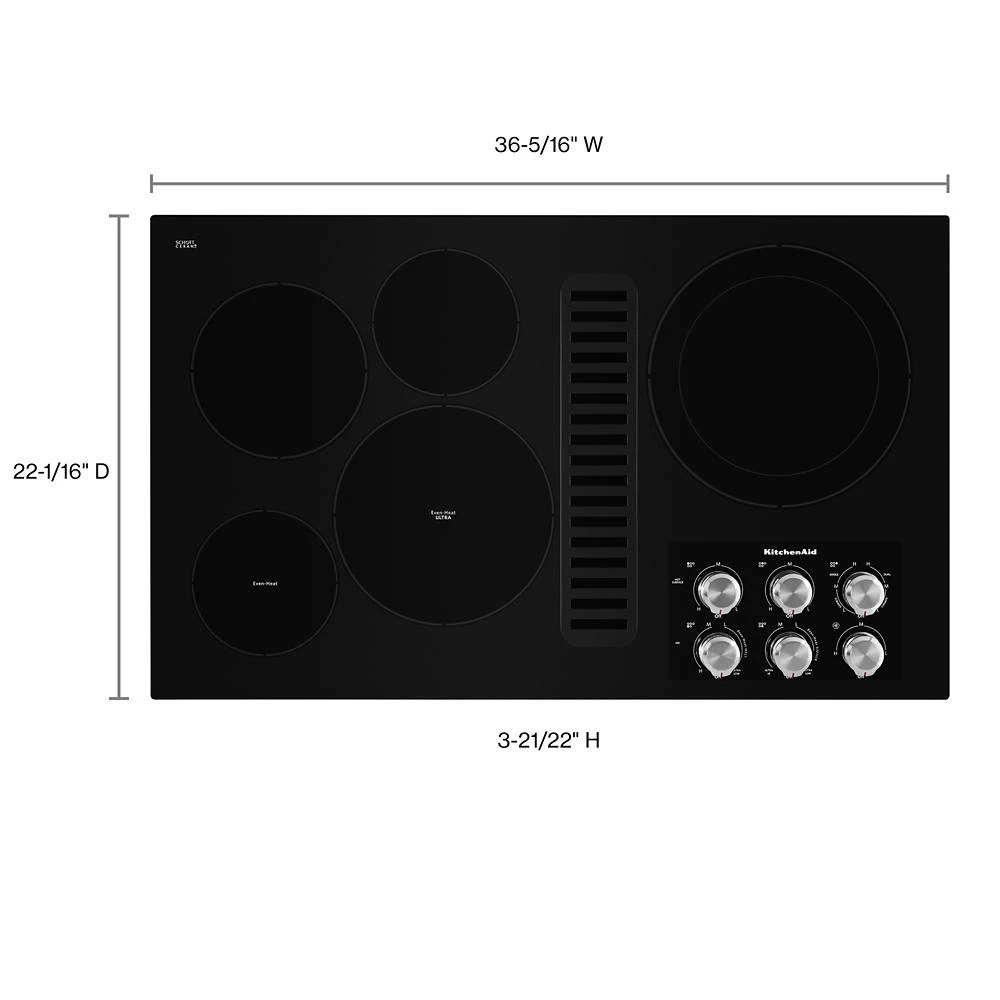 36" Electric Downdraft Cooktop with 5 Elements view 13