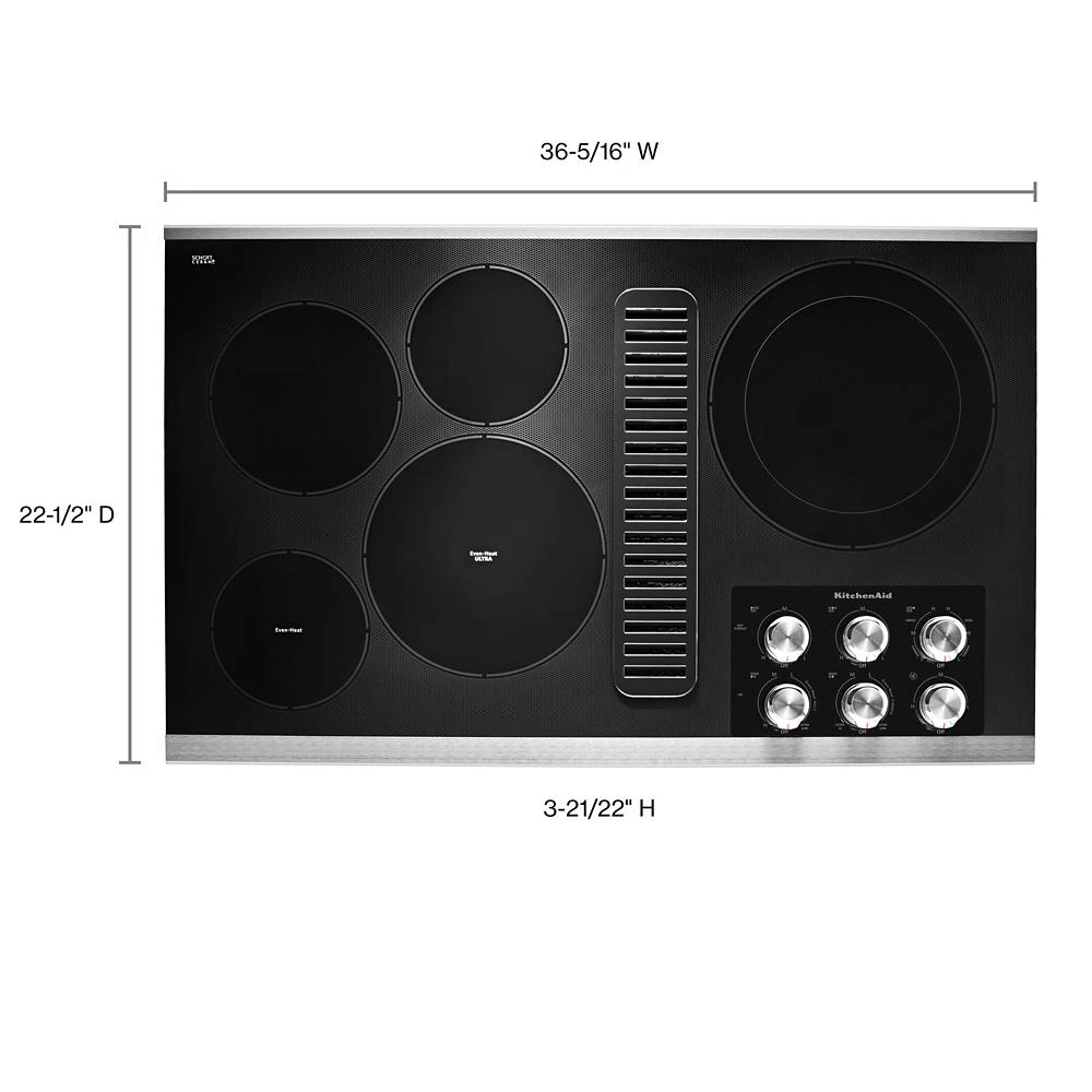 36" Electric Downdraft Cooktop with 5 Elements view 16