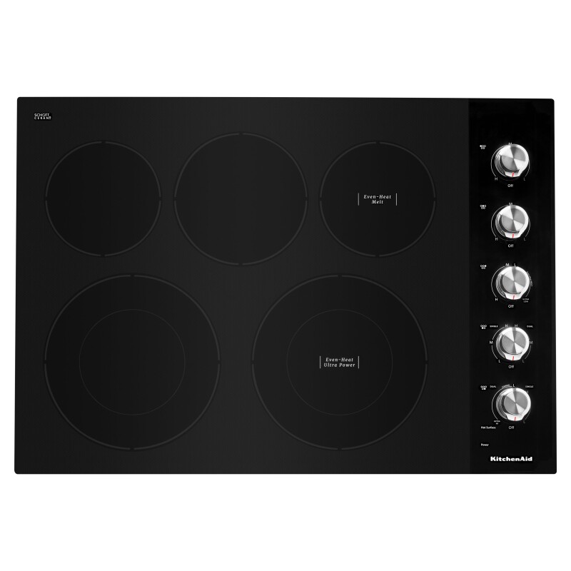 KitchenAid 30" Electric Cooktop with 5 Elements and Knob Controls Black KCES550HBL Picture 1