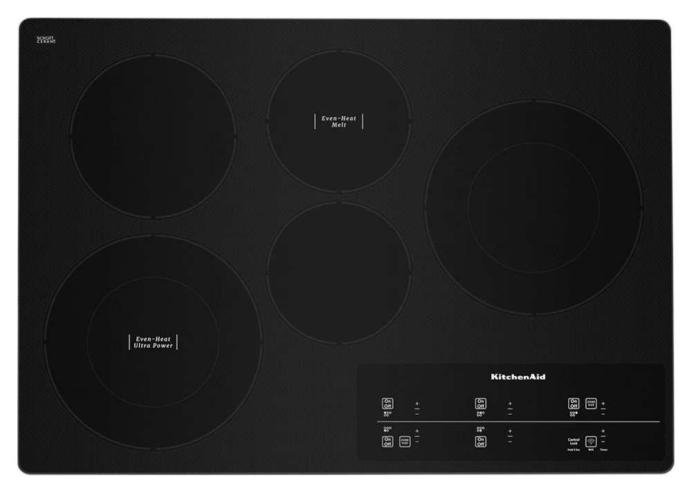 30" Electric Cooktop with 5 Elements and Touch-Activated Controls KCES950HSS