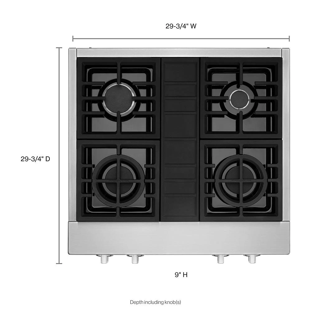 30'' 4-Burner Commercial-Style Gas Rangetop view 18