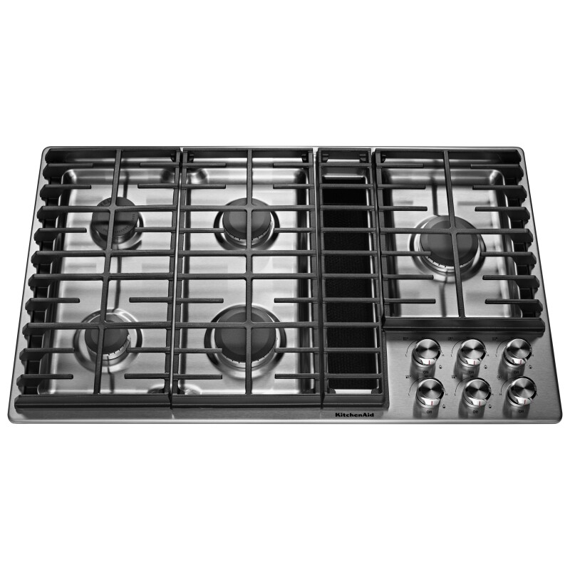 KitchenAid 36" 5 Burner Gas Downdraft Cooktop Stainless Steel KCGD506GSS Picture 1