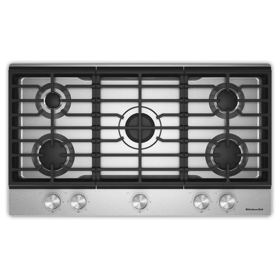 Kitchenaid® 36 In. Gas Cooktop With 5 Versatile Burners KCGK336SSS