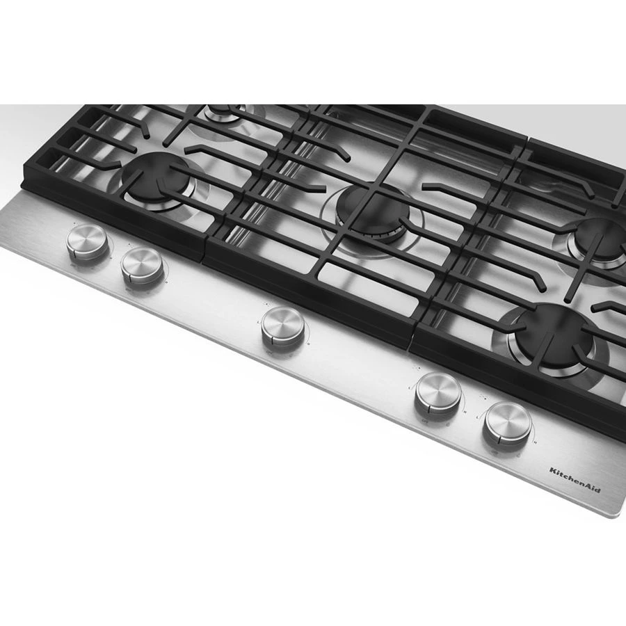 Kitchenaid® 36 In. Gas Cooktop With 5 Versatile Burners KCGK336SSS