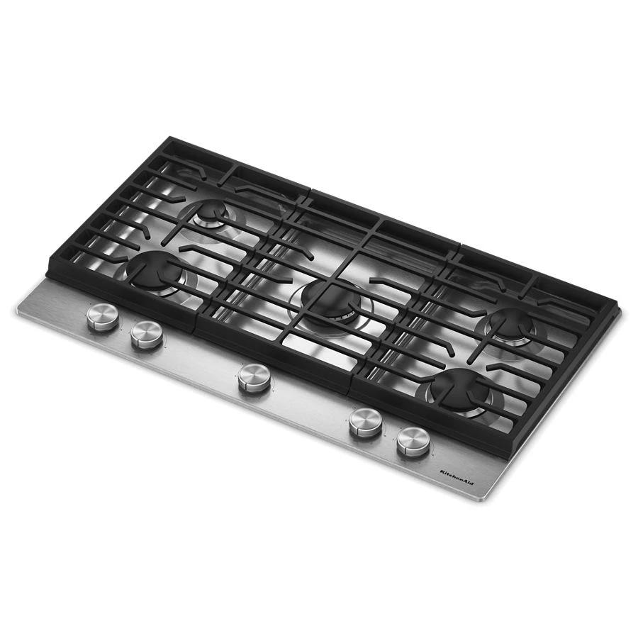 Kitchenaid® 36 In. Gas Cooktop With 5 Versatile Burners KCGK336SSS
