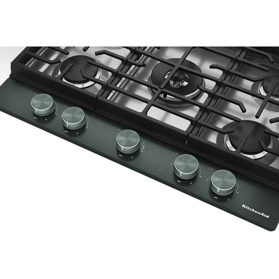 Kitchenaid® 30 In. Gas Cooktop With 5 Burners And Integrated Wok Grate KCGK530SJP