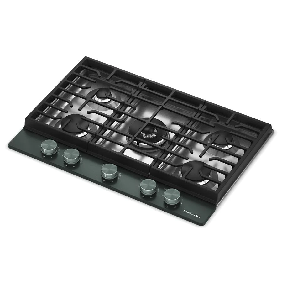 Kitchenaid® 30 In. Gas Cooktop With 5 Burners And Integrated Wok Grate KCGK530SJP