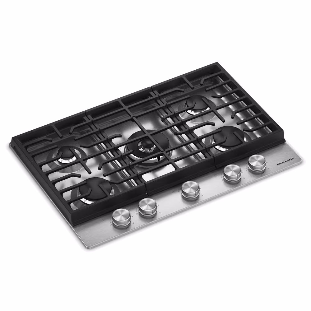 30 in. Gas Cooktop with 5 Burners, Integrated Wok Grate and CookShield™ Finish view 4