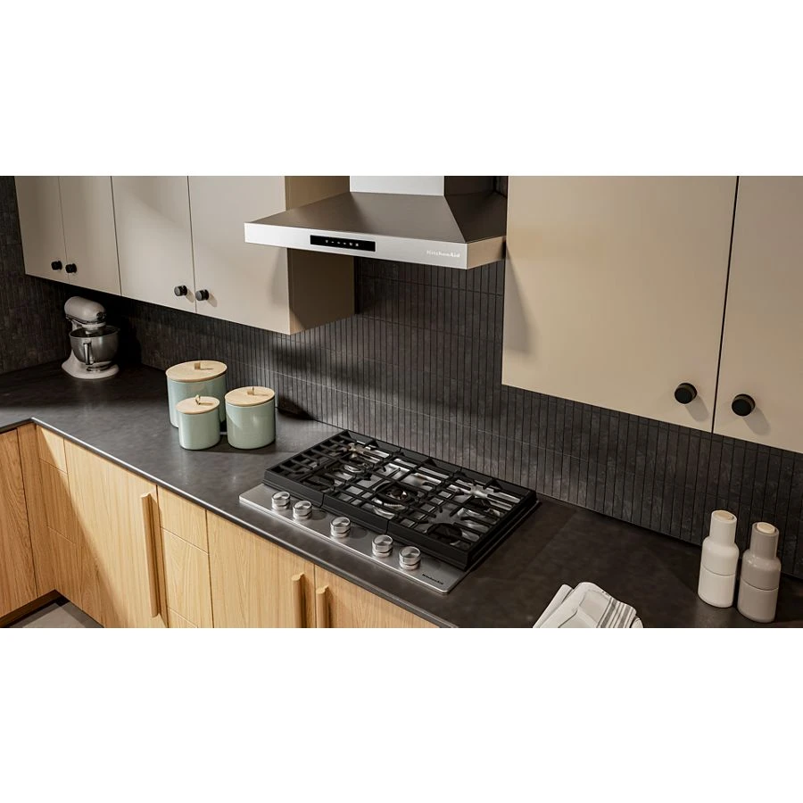 Kitchenaid® 30 In. Gas Cooktop With 5 Burners And Integrated Wok Grate KCGK530SSS