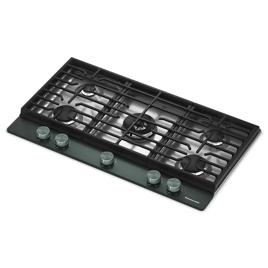 Kitchenaid® 36 In. Gas Cooktop With 5 Burners And Integrated Wok Grate KCGK536SJP
