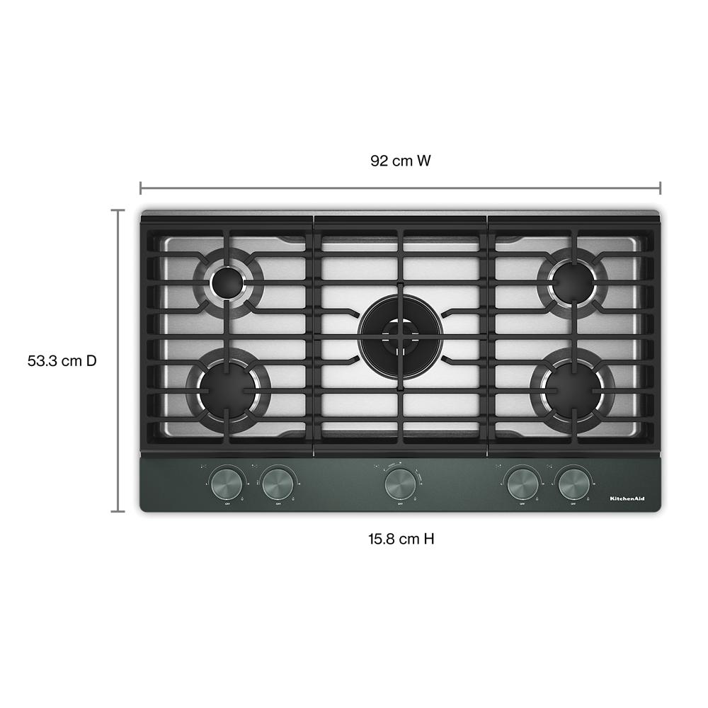 Kitchenaid® 36 In. Gas Cooktop With 5 Burners And Integrated Wok Grate KCGK736SJP