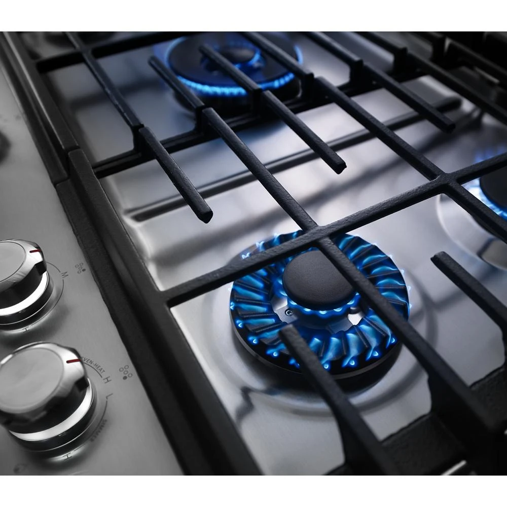 36" 5-Burner Gas Cooktop with Griddle view 38
