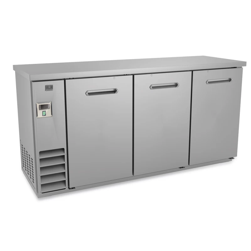 Refrigeration Equipment3-Solid Door Back Bar Cooler Stainless Steel 73" Long KCHBB72SS