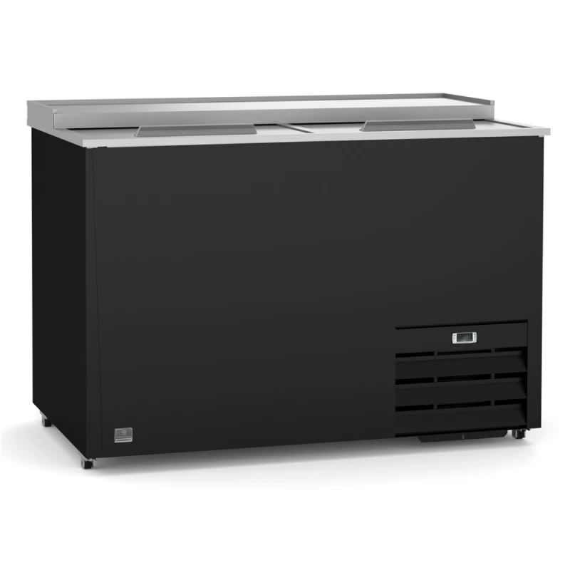 Kelvinator Refrigeration EquipmentSlide Top Bottle Cooler 50" Long Black Painted Steel KCHBC50 Picture 1