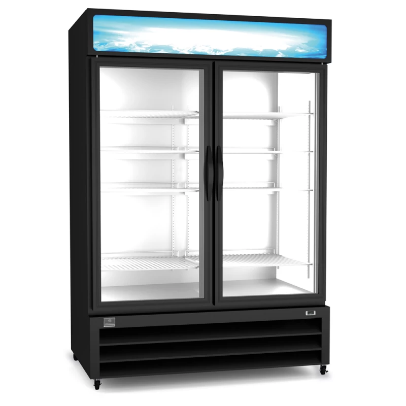 Refrigeration Equipment2-Hinged Glass Door Full Height Merchandiser Refrigerator 54" Long KCHGM48R