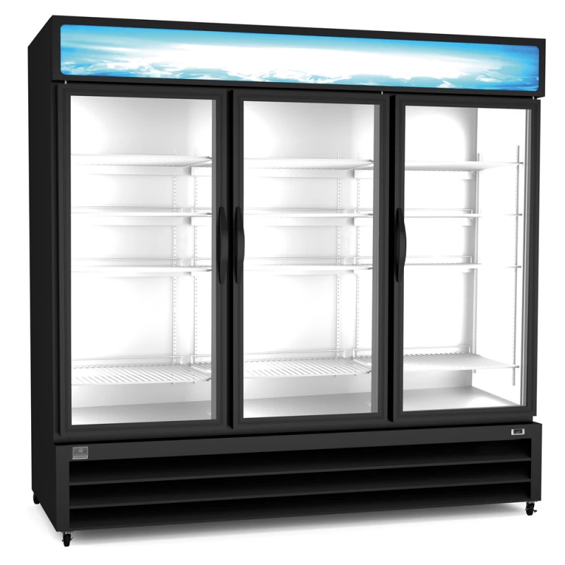Refrigeration Equipment3-Hinged Glass Door Full Height Merchandiser Refrigerator 81" Long KCHGM72R