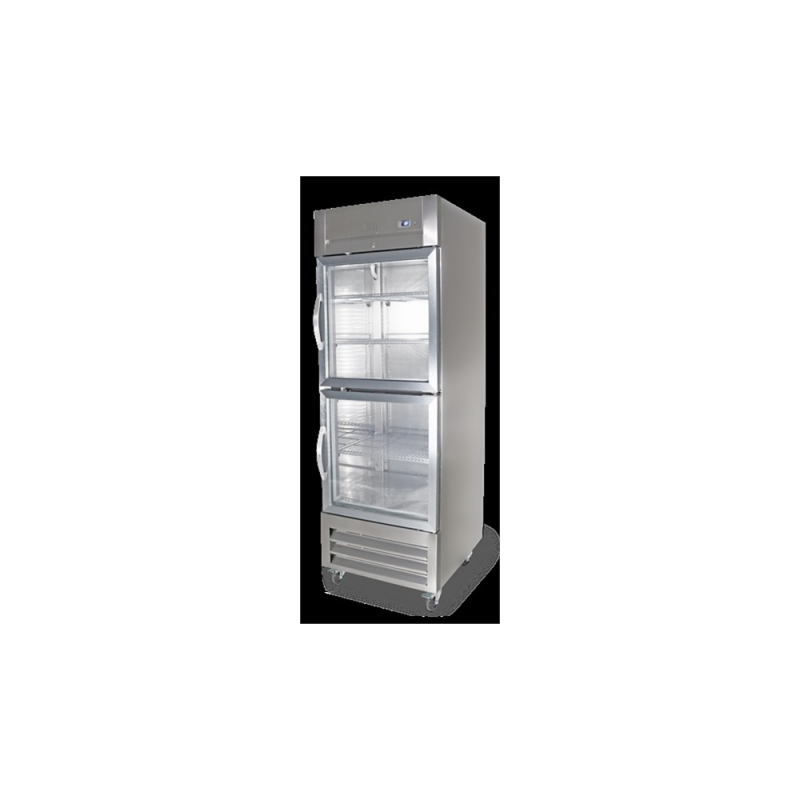 Refrigeration Equipment2-Half Glass Door Full Height Refrigerator 27" Long KCHRI27R2HGDR