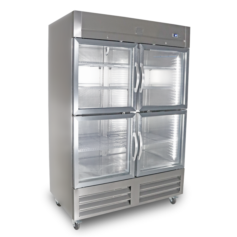 Refrigeration Equipment4-Half Glass Door Full Height Refrigerator 54" Long KCHRI54R4HGDR